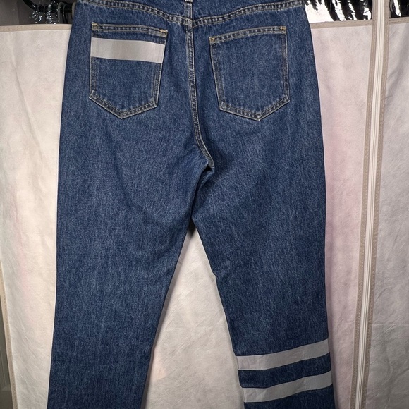 Carmar Juliet Jeans Relaxed Fit High Rise Non-Stretch Reflective Stripes Size 27 - Picture 4 of 8